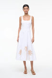 WELLS DRESS PALM EMBROIDERY