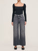 HEPBURN WIDE LEG HIGH RISE ANKLE JEANS IN NIGHTSHADE AURA