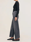 HEPBURN WIDE LEG HIGH RISE ANKLE JEANS IN NIGHTSHADE AURA