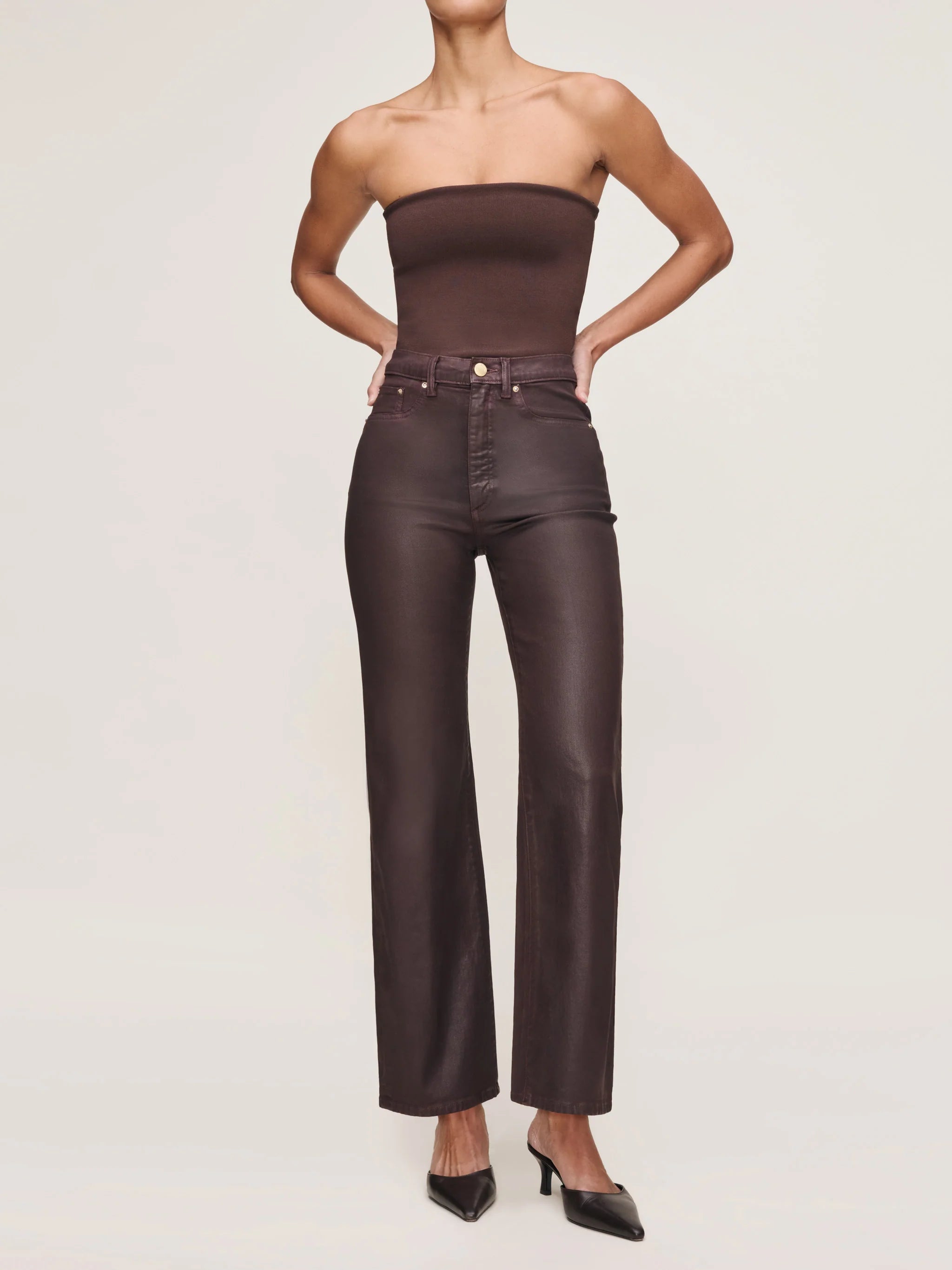 KARMINE REFINED WIDE LEG HIGH RISE 28IN JEANS
