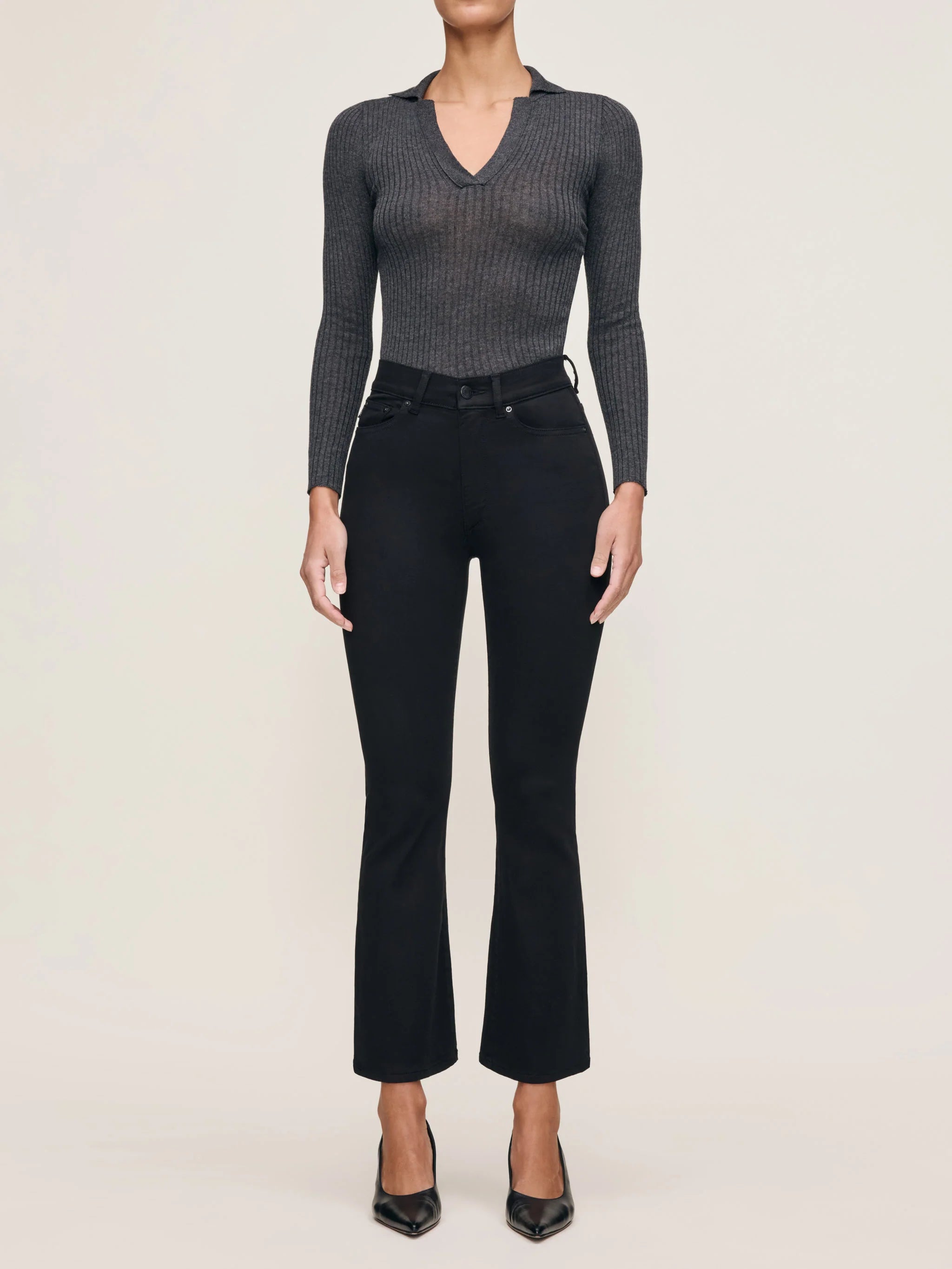 BRIDGET BOOT HIGH RISE INSTASCULPT CROP JEANS IN HAIL