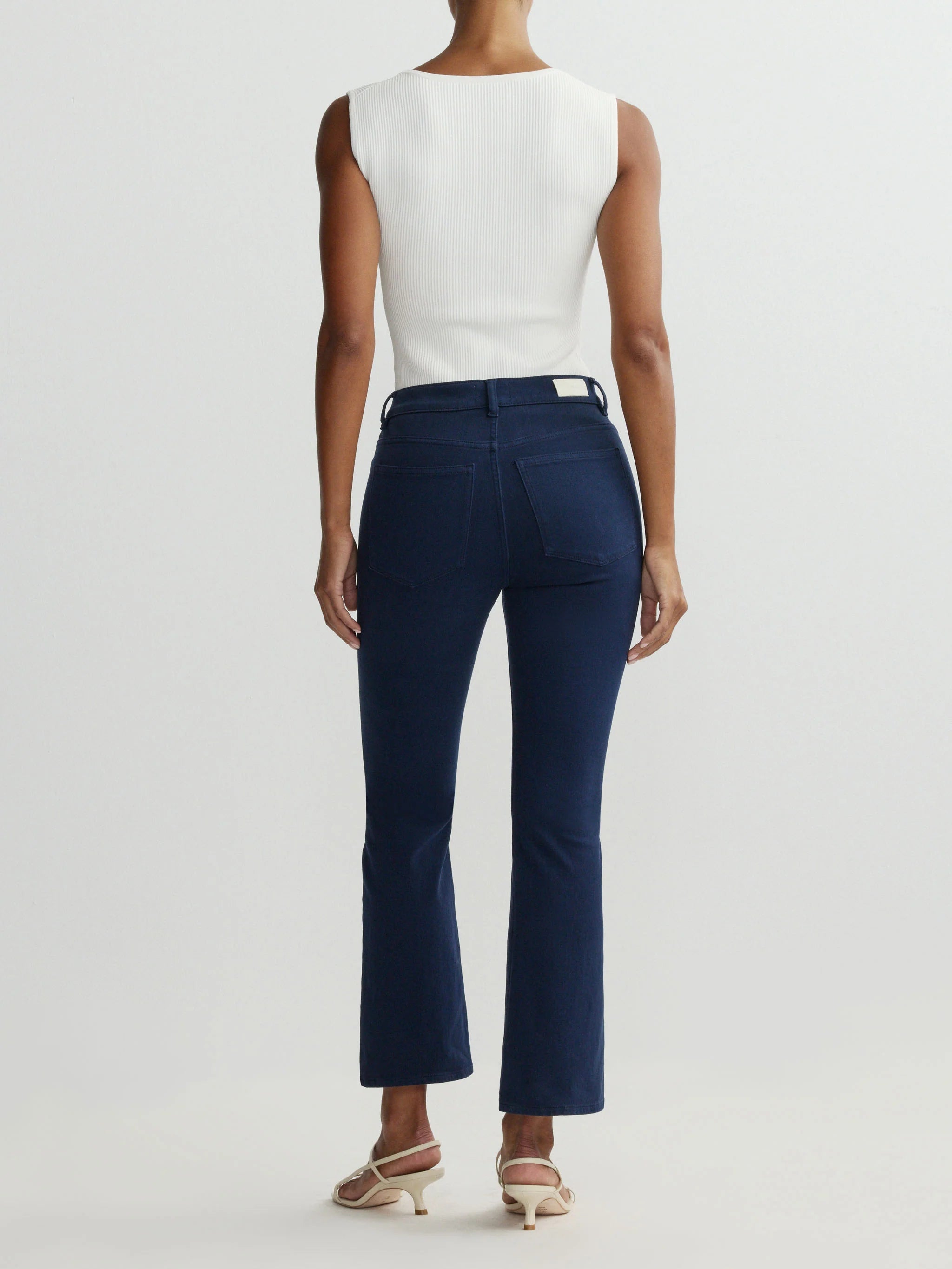 SQUARE NECK TOP INSTASCULPT RIB IN WHITE