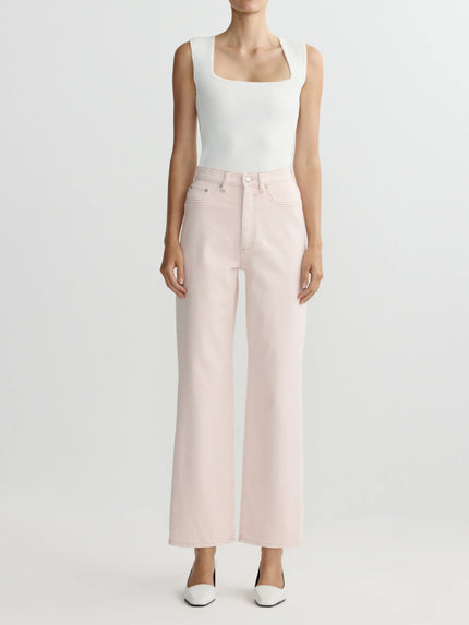 KARMINE REFINED WIDE LEG HIGH RISE 28IN JEANS IN BALLET