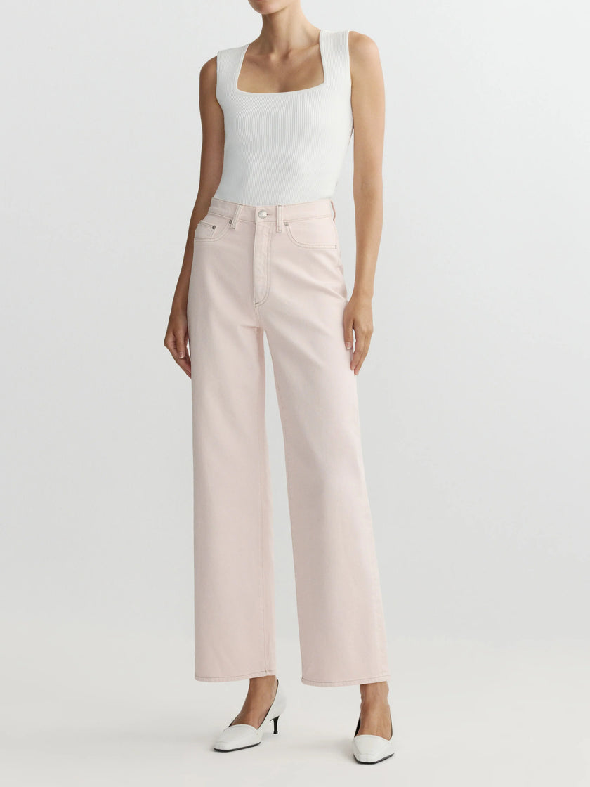KARMINE REFINED WIDE LEG HIGH RISE 28IN JEANS IN BALLET