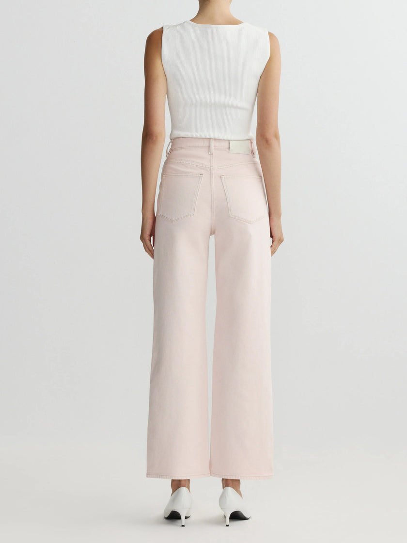 KARMINE REFINED WIDE LEG HIGH RISE 28IN JEANS IN BALLET