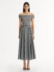 GINGHAM COTTON POPLIN DRESS