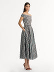 GINGHAM COTTON POPLIN DRESS