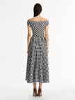 GINGHAM COTTON POPLIN DRESS