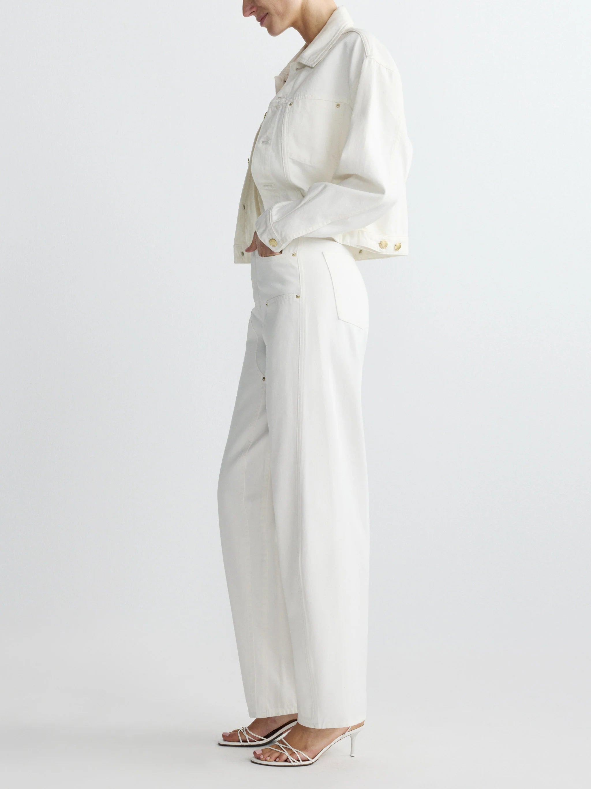 JAMIE DENIM JACKET IN WHITE