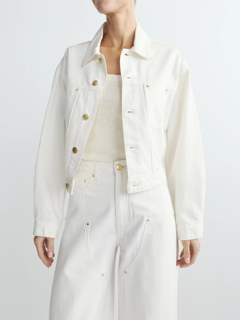 JAMIE DENIM JACKET IN WHITE