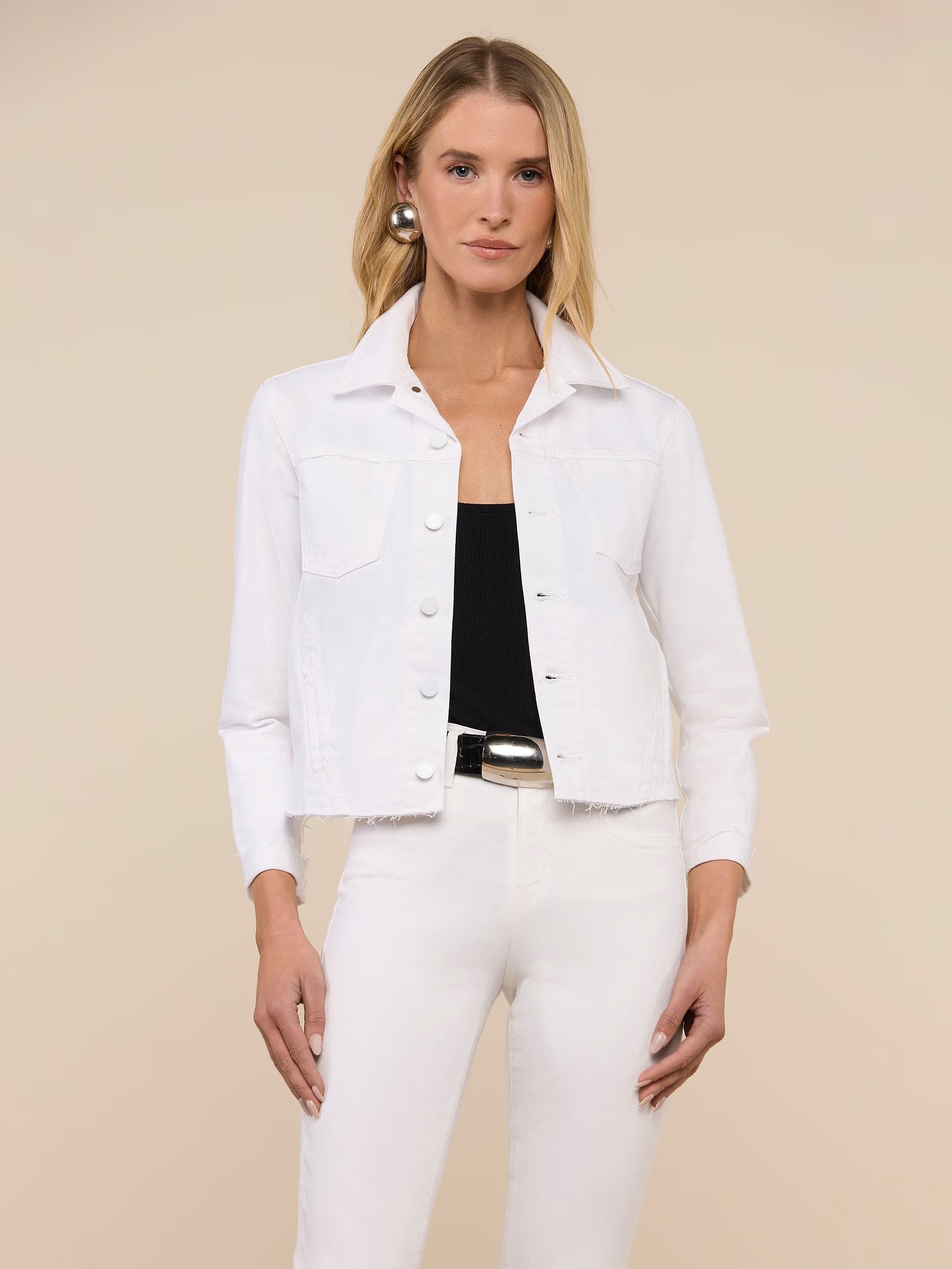 JANELLE JEAN JACKET IN BLANC