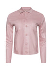 JANELLE COATED JEAN JACKET IN PALE ROSE