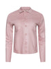 JANELLE COATED JEAN JACKET IN PALE ROSE