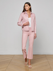 JANELLE COATED JEAN JACKET IN PALE ROSE