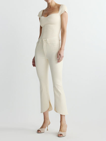BRIDGET BOOT HIGH RISE INSTASCULPT CROP JEANS IN CREMA