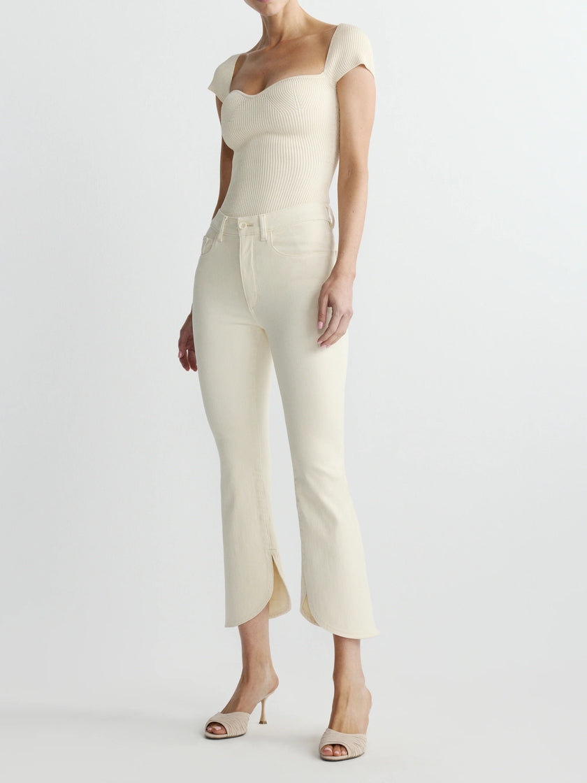 BRIDGET BOOT HIGH RISE INSTASCULPT CROP JEANS IN CREMA