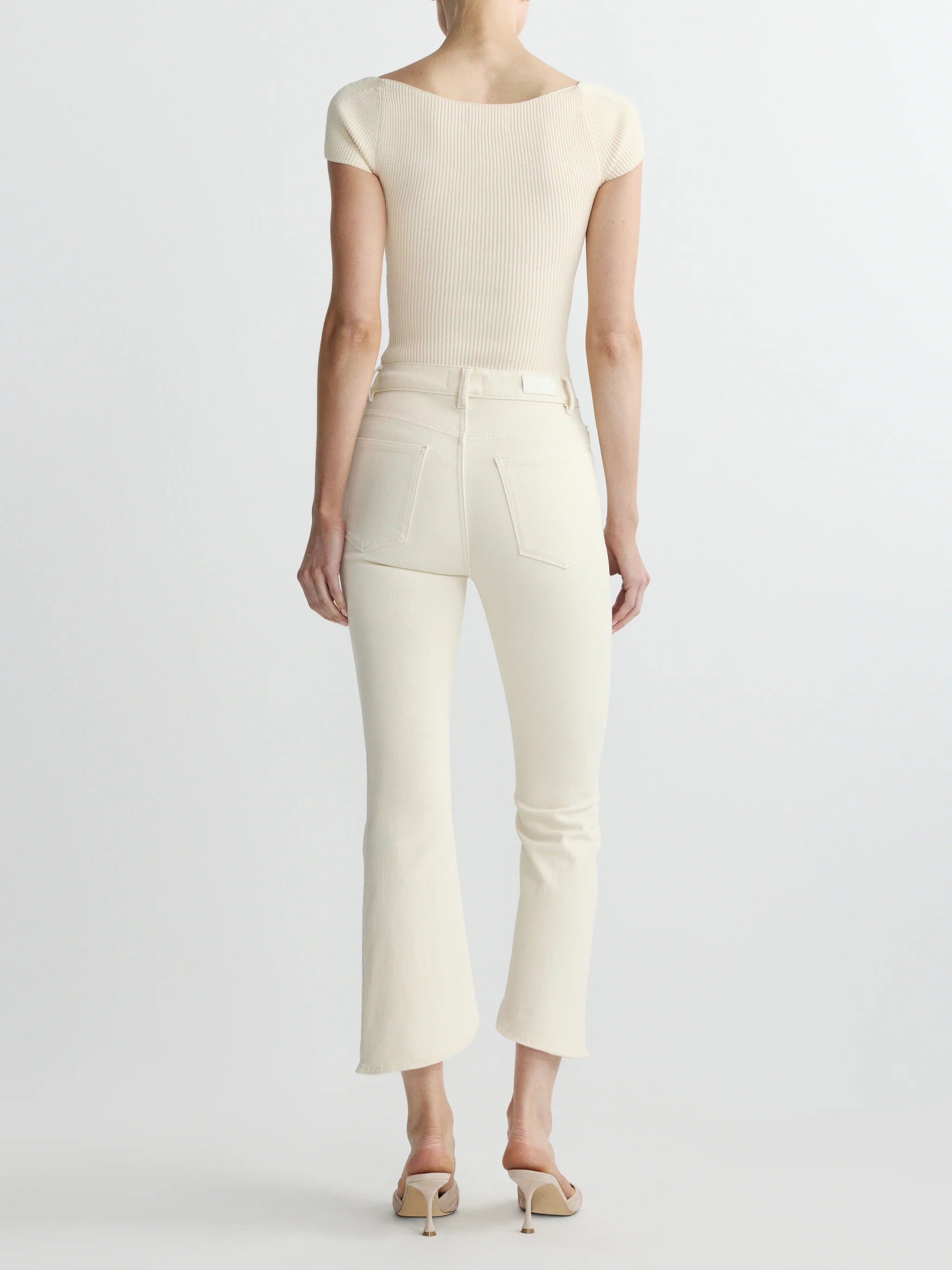 BRIDGET BOOT HIGH RISE INSTASCULPT CROP JEANS IN CREMA