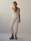BRIDGET BOOT HIGH RISE INSTASCULPT CROP JEANS IN CREMA