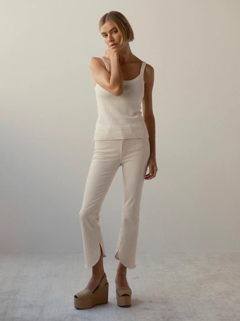 BRIDGET BOOT HIGH RISE INSTASCULPT CROP JEANS IN CREMA
