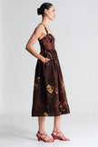 PHEOBE MIDI DRESS IN ARIANA FLORAL MERLOT