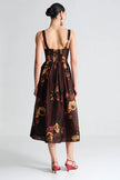 PHEOBE MIDI DRESS IN ARIANA FLORAL MERLOT