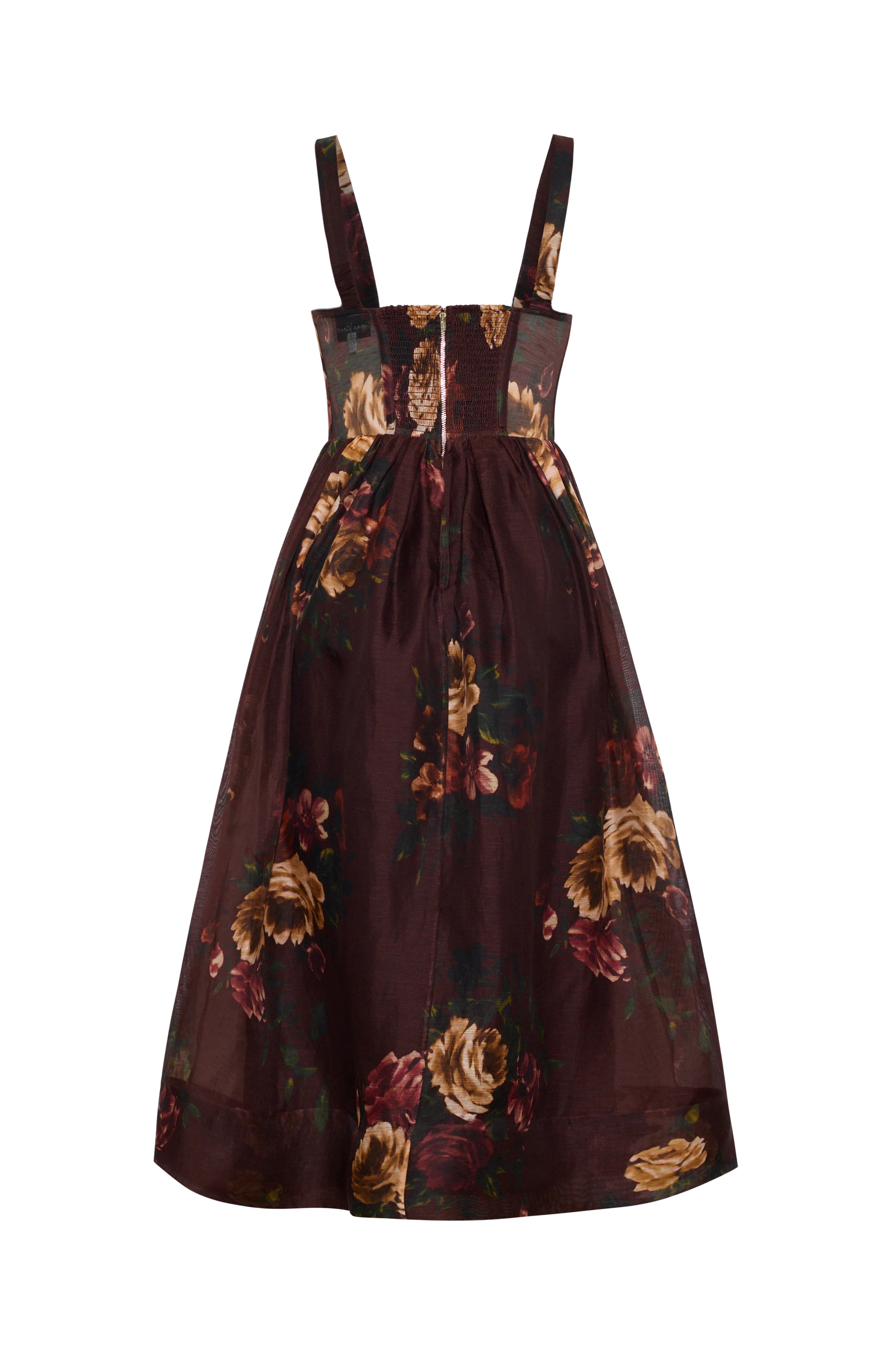 PHEOBE MIDI DRESS IN ARIANA FLORAL MERLOT