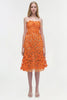 FLEURELLA  APPLIQUE MIDI DRESS