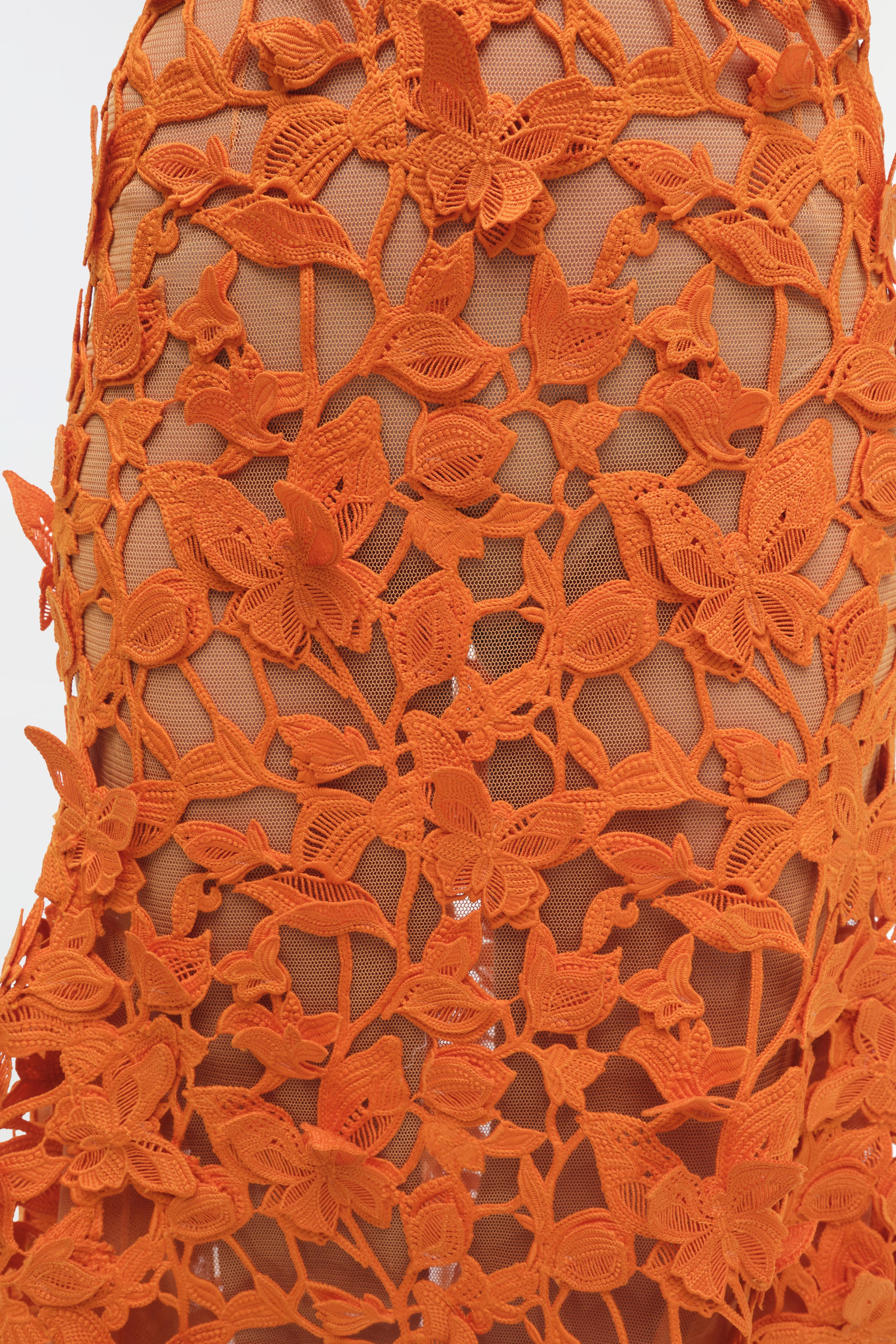 FLEURELLA  APPLIQUE MIDI DRESS
