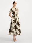 FEATHER COTTON POPLIN DRESS