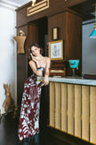 BENITA GOWN IN BOTANIC MAROON