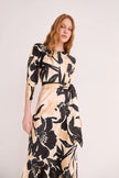 MONTGOMERY MIDI DRESS IN FLORA SHADOW GINGER