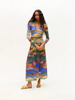 RENATA DRESS IN MARBLE PRINT