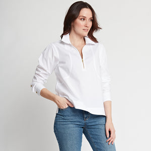 LONG SLEEVE ALEXIS HALF ZIP BLOUSE