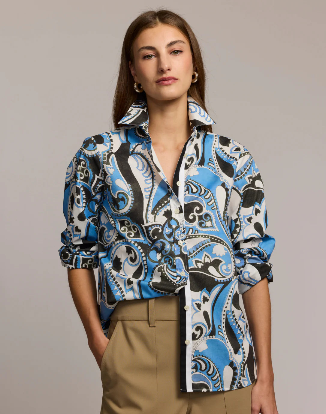 REESE LONG SLEEVE DANCING PAISLEY SHIRT