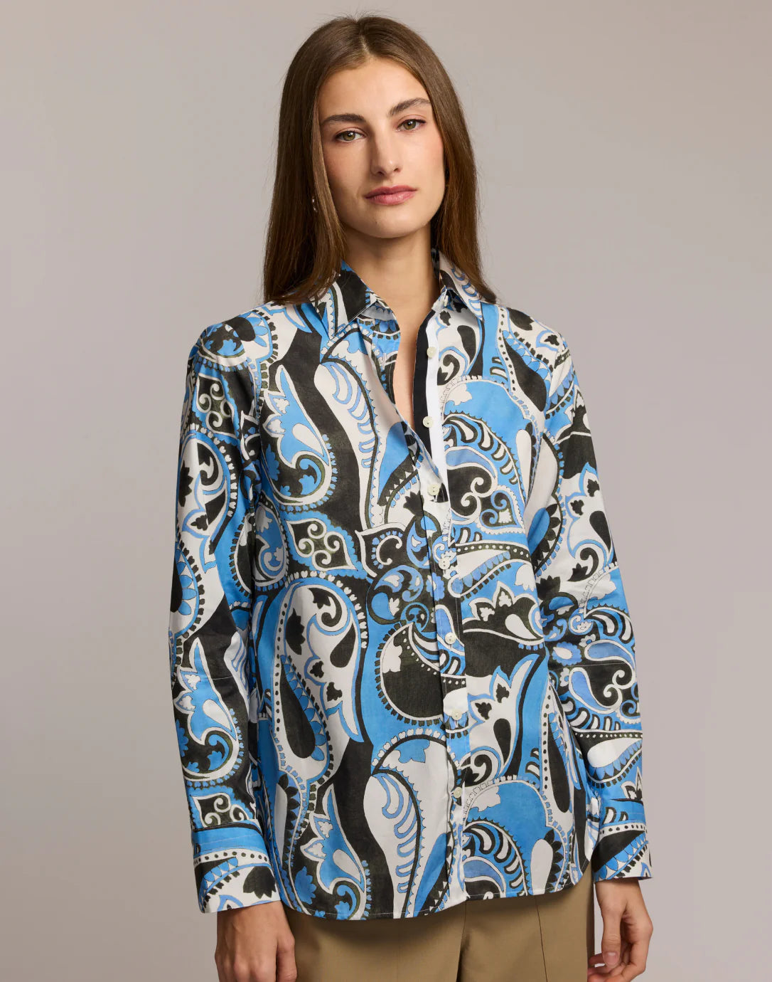 REESE LONG SLEEVE DANCING PAISLEY SHIRT