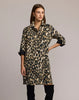 AILEEN THREE QUARTER SLEEVE ANIMAL PRINT DRESS