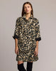 AILEEN THREE QUARTER SLEEVE ANIMAL PRINT DRESS