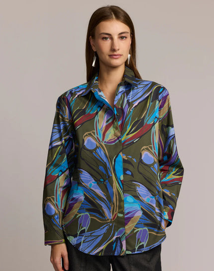 HALSEY LONG SLEEVE ABSTRACT CAMO SHIRT