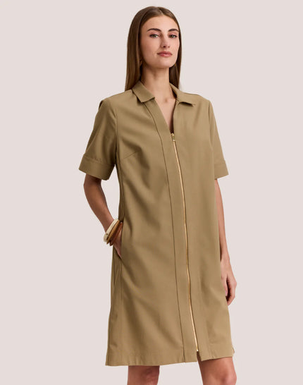 BRIDGET SHORT SLEEVE TRAVELERS TWILL DRESS