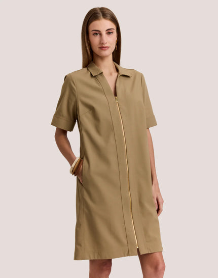BRIDGET SHORT SLEEVE TRAVELERS TWILL DRESS
