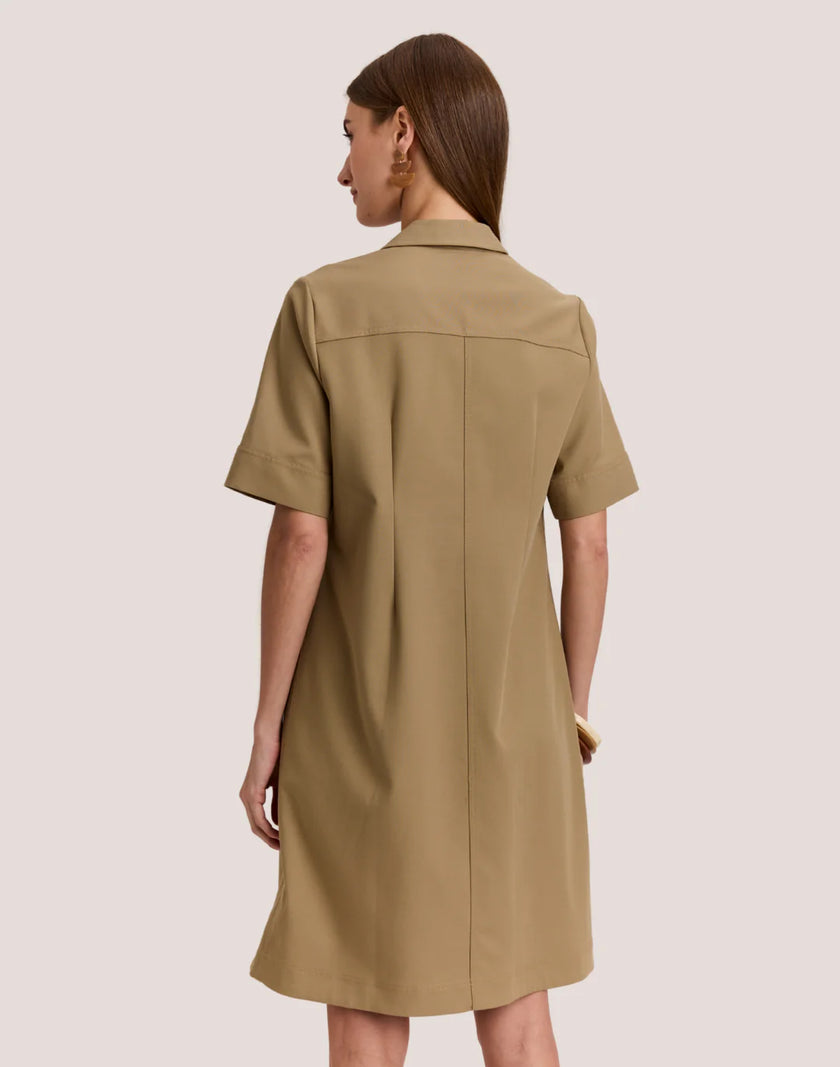 BRIDGET SHORT SLEEVE TRAVELERS TWILL DRESS