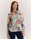 MARGOT LONG SLEEVE ALMALFI PRINT SHIRT
