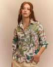 BLAIRE LONG SLEEVE AMAZONIAN PRINT SHIRT