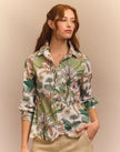 BLAIRE LONG SLEEVE AMAZONIAN PRINT SHIRT