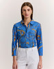 LIZETTE THREE QUARTER SLEEVE CHAIN MEDLEY PRINT TOP