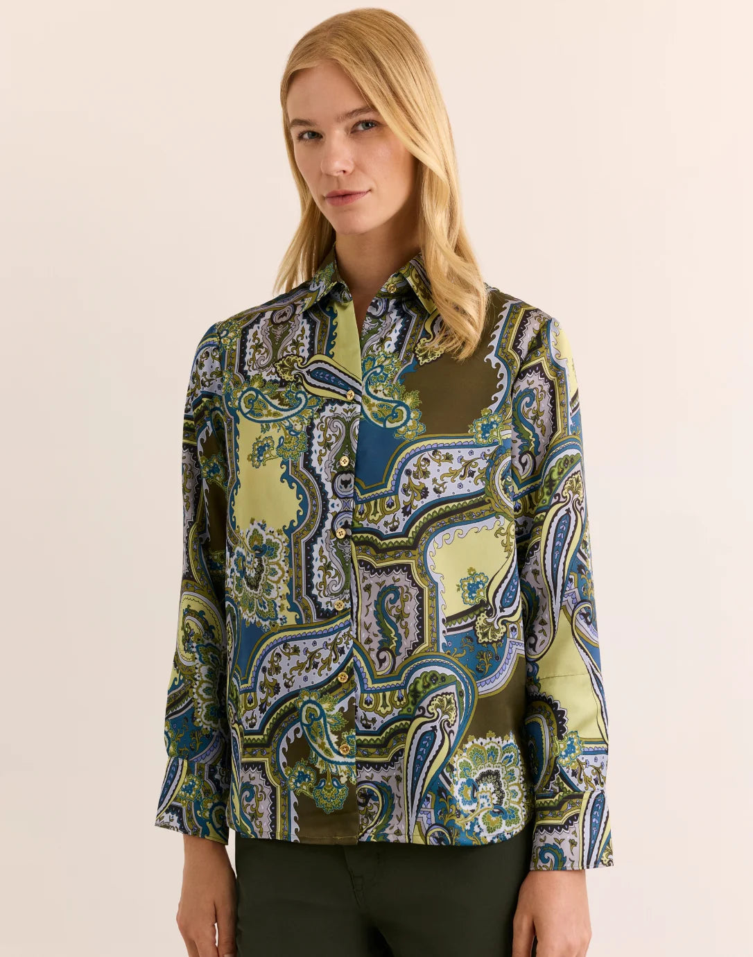 MARGOT LONG SLEEVE OPULENT PAISLEY SHIRT