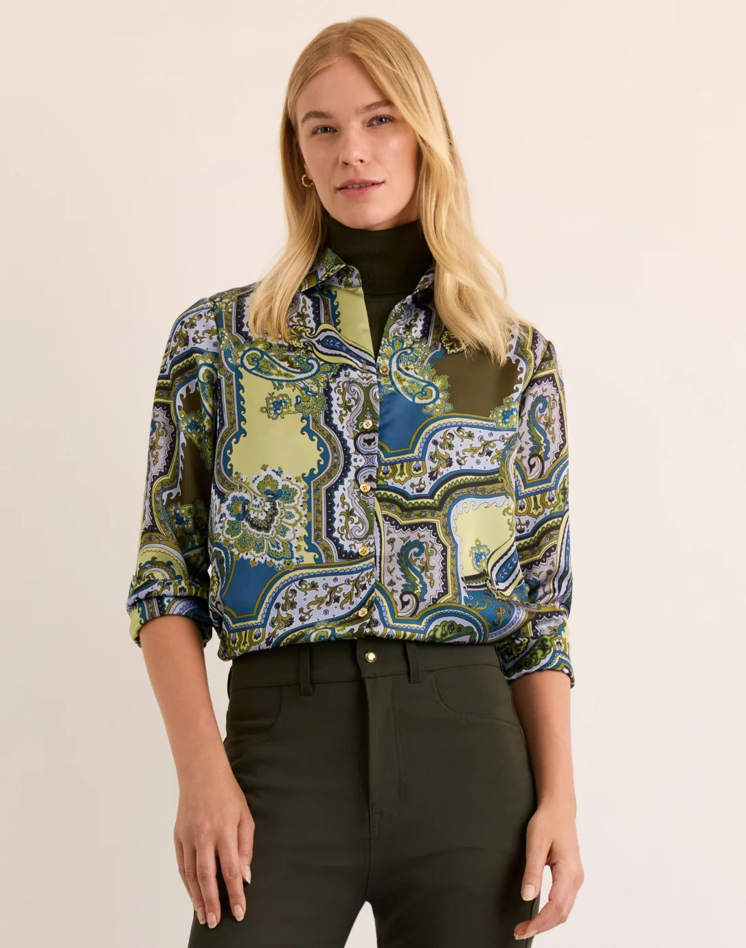 MARGOT LONG SLEEVE OPULENT PAISLEY SHIRT