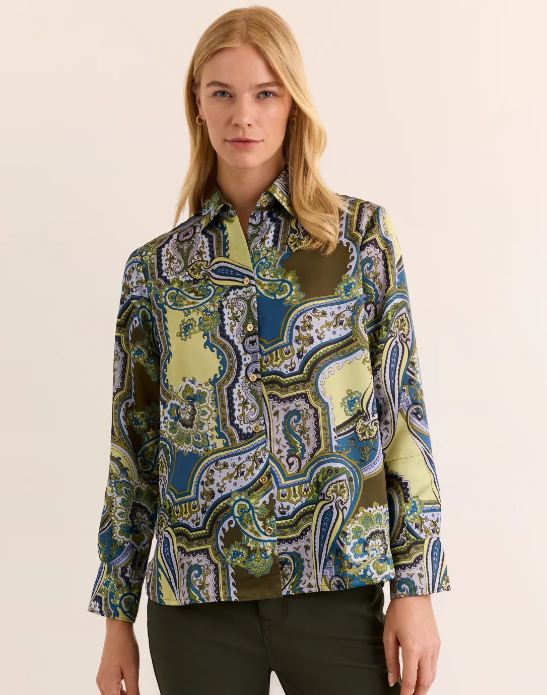MARGOT LONG SLEEVE OPULENT PAISLEY SHIRT