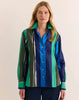 MARGOT LONG SLEEVE ABSTRACT STRIPE SHIRT