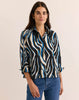 NEW XENA THREE QUARTER SLEEVE ABSTRACT ZEBRA